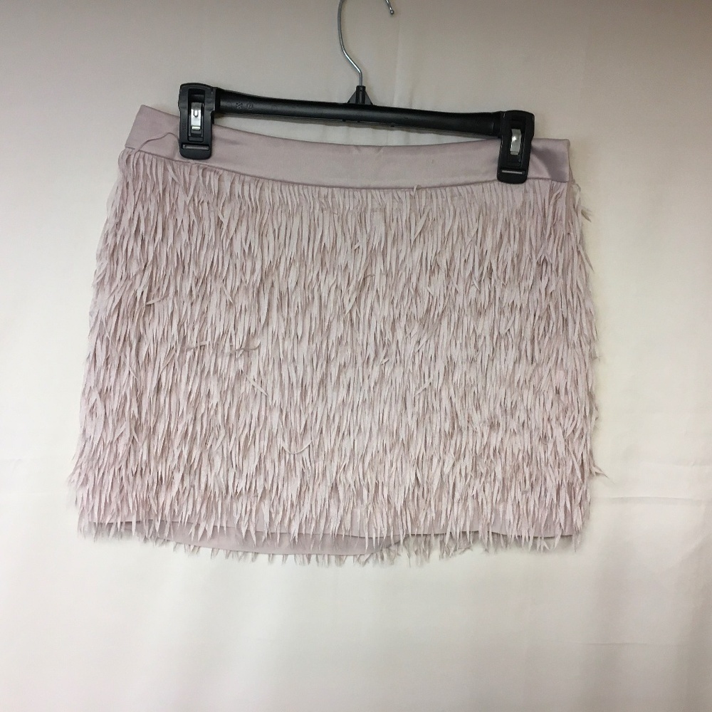 Express Skirt Feather Fringe Fairycore Clubwear Coquette Girl Glam Womens SZ 4